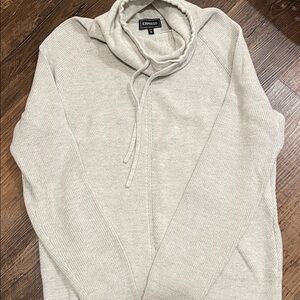 Express Men's Light Gray Turtleneck Sweater